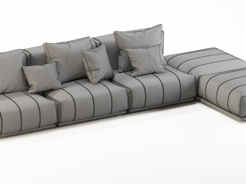 Green sofa 3D Model