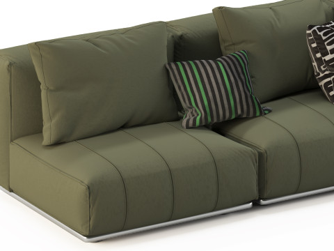 Green sofa 3D Model