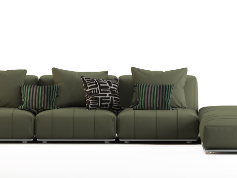 Green sofa 3D Model
