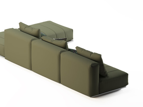 Green sofa 3D Model
