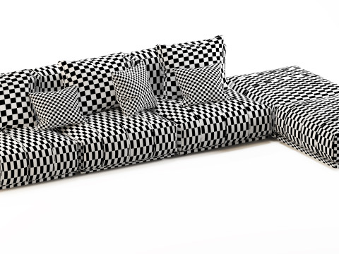 Green sofa 3D Model