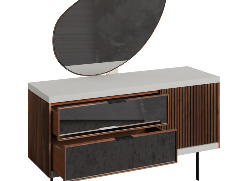 Wooden side table Model 3D