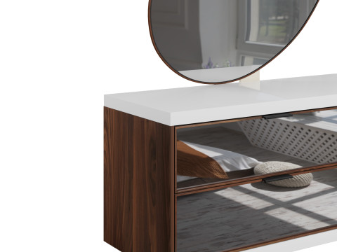 Wooden side table Model 3D