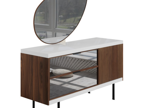 Wooden side table 3D-Modell