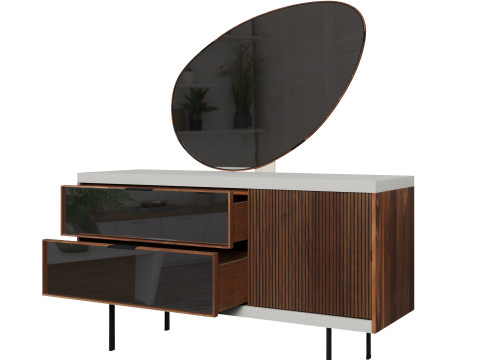 Wooden side table Model 3D