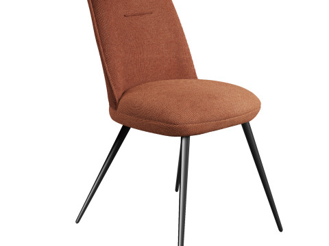 Fauteuil tissu safran Luz Couleur safran ZAGO chair Modèle 3D