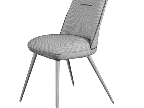 Fauteuil tissu safran Luz Couleur safran ZAGO chair Modèle 3D