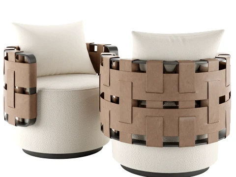 Lounge Leather chair 3D Модель