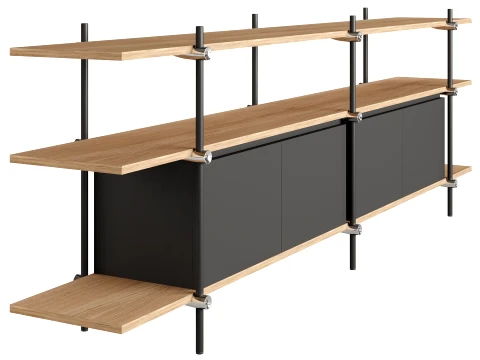 AkabaHika Book Shelves 3D Model