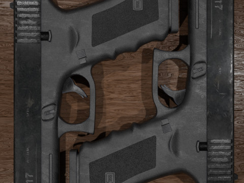 Game Ready GLOCK-17 Gen 3 3D मॉडल