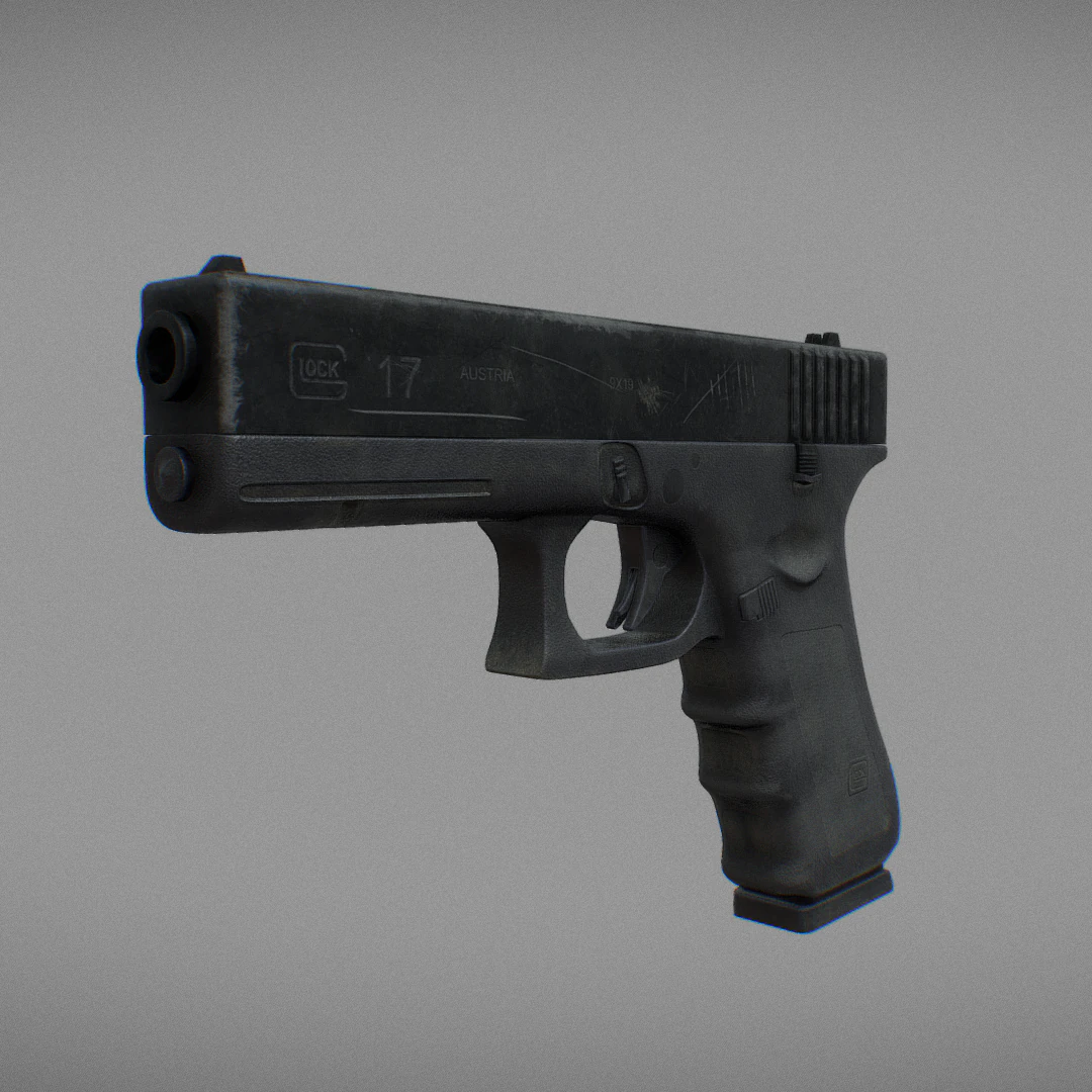 Gioco pronto GLOCK-17 Gen 3 Modello 3D .c4d .max .obj .3ds .fbx .stl .blend
