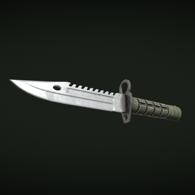 Game Ready Bayonet M9 knife Model 3D .c4d .max .obj .3ds .fbx .stl .blend 