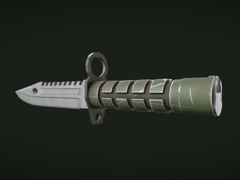 Game Ready Bayonet M9 knife Model 3D
