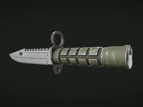 Game Ready Bayonet M9 knife 3D Model
