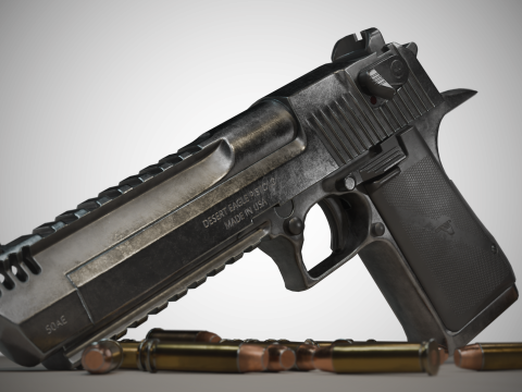 Desert Eagle Game Ready 3D Model