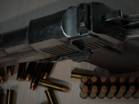 Desert Eagle Game Ready 3D Model