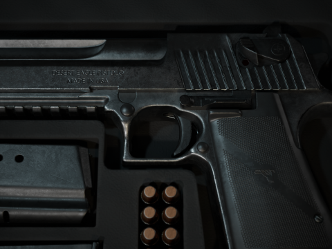 Desert Eagle Game Ready 3D Model