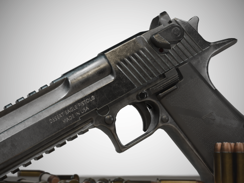 Desert Eagle Game Ready 3D Model