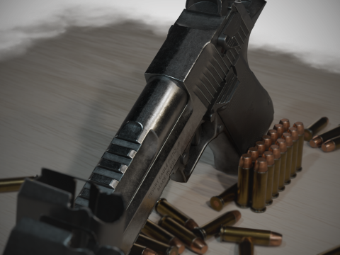 Desert Eagle Game Ready 3D Model