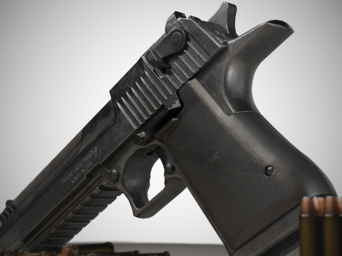 Desert Eagle Game Ready 3D Model