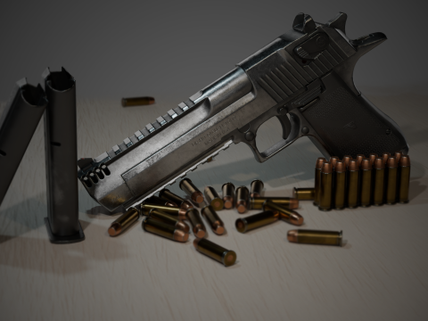 Desert Eagle Game Ready 3D Model