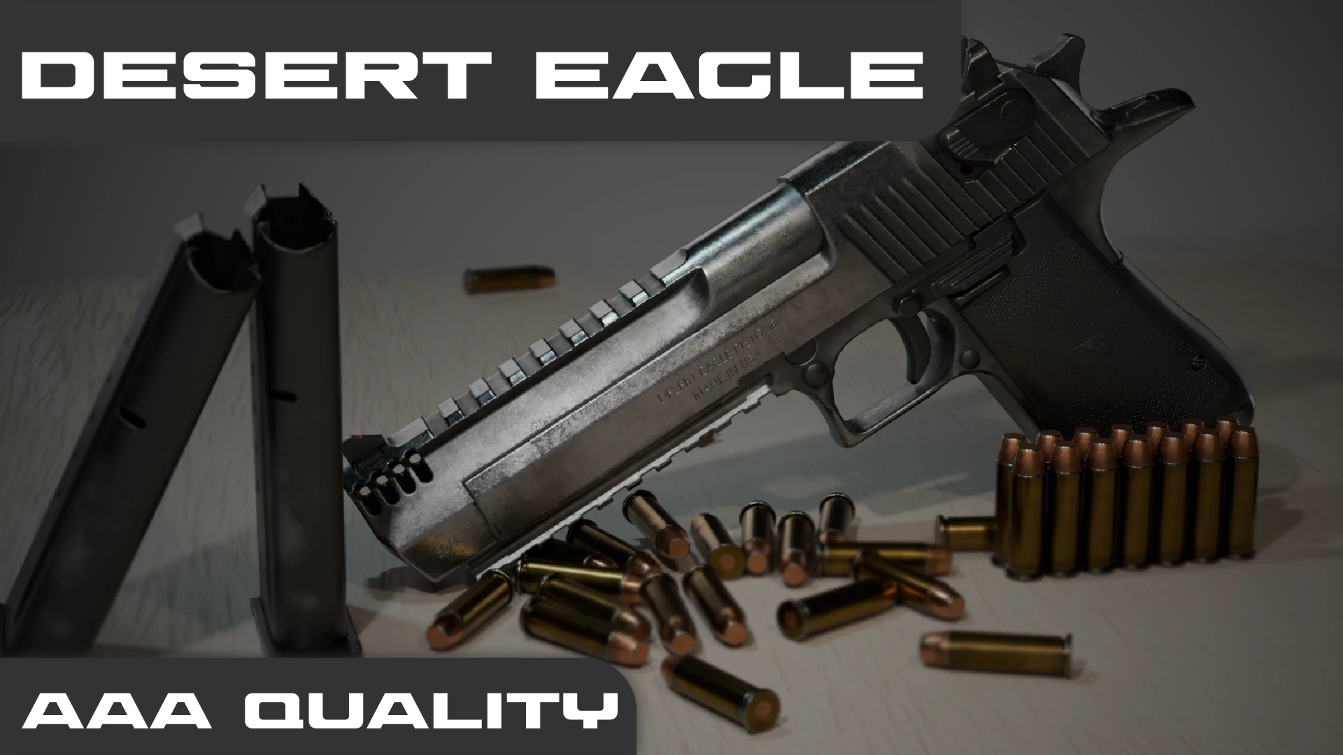 Gioco Desert Eagle pronto Modello 3D .c4d .max .obj .3ds .fbx .stl .blend 