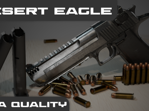 Desert Eagle Game Ready 3D Model