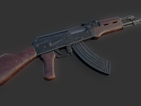 AK-47-AK-74 GoldenDefault Game Ready 3D मॉडल