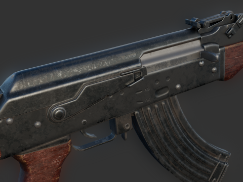 AK-47-AK-74 GoldenDefault Game Ready 3D मॉडल