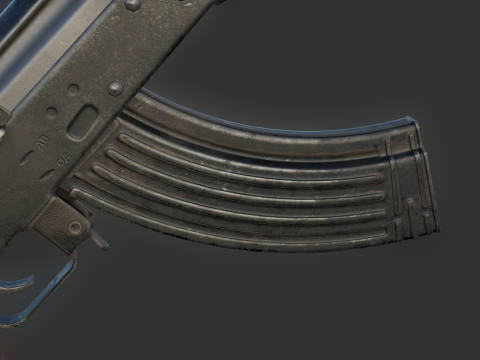 AK-47-AK-74 GoldenDefault Game Ready 3D मॉडल
