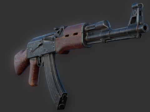 AK-47-AK-74 GoldenDefault Game Ready 3D मॉडल