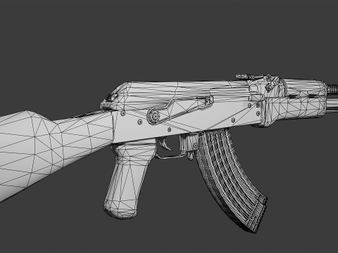AK-47-AK-74 GoldenDefault Game Ready 3D 模型