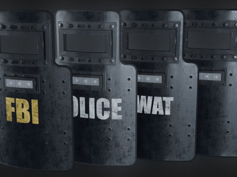 Modern Shield Pack Game Ready Modelo 3D