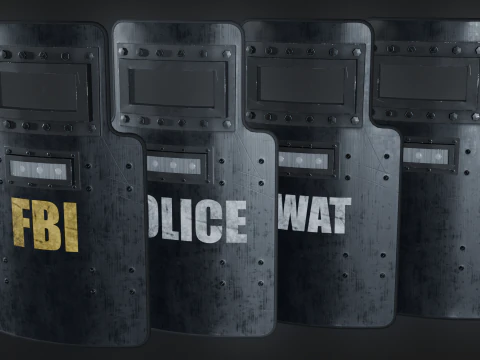 Modern Shield Pack Game Ready 3D Model