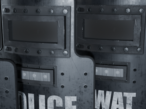 Modern Shield Pack Game Ready Modelo 3D