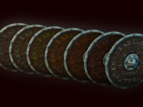 Shield Pack Game Ready Modelo 3D