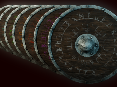 Shield Pack Game Ready Modelo 3D