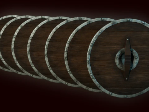 Shield Pack Game Ready 3D Model