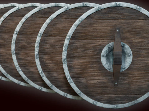 Shield Pack Game Ready 3D Model