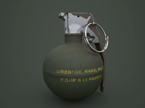 Grenade Pack Game Ready 3D Model