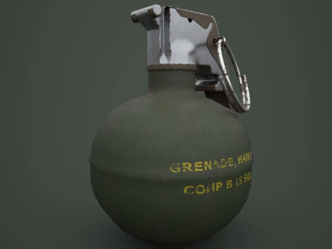 Grenade Pack Game Ready 3D Model