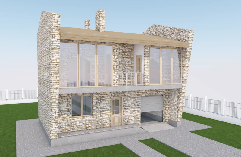 Edificio moderno Modello 3D .c4d .max .obj .3ds .fbx .stl .blend