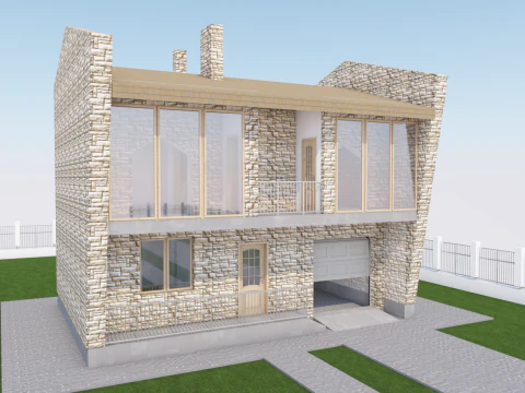 B&acirc;timent moderne Modèle 3D