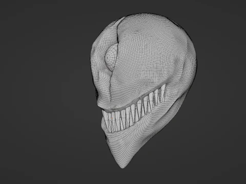 소름 끼치는 머리 3D 모델