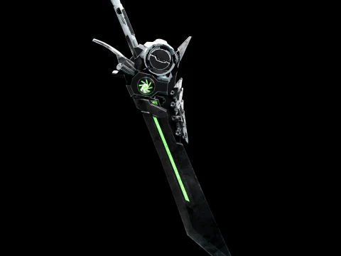 Hoja de ciencia ficci&oacute;n Modelo 3D