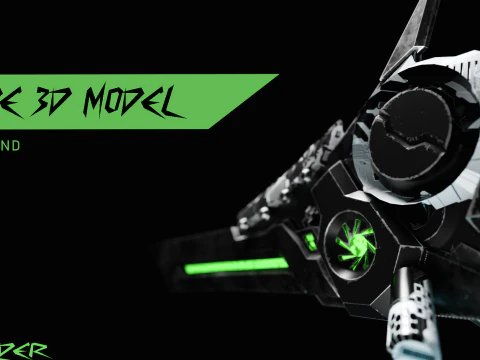 Hoja de ciencia ficci&oacute;n Modelo 3D