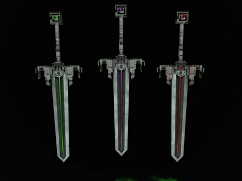 Schweres Sci-Fi-Schwert 3D Modell