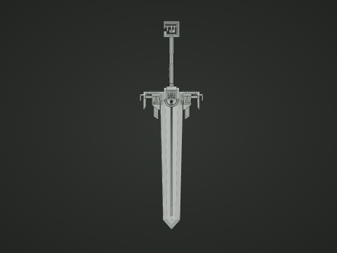 Sci fi heavy sword 3Dモデル