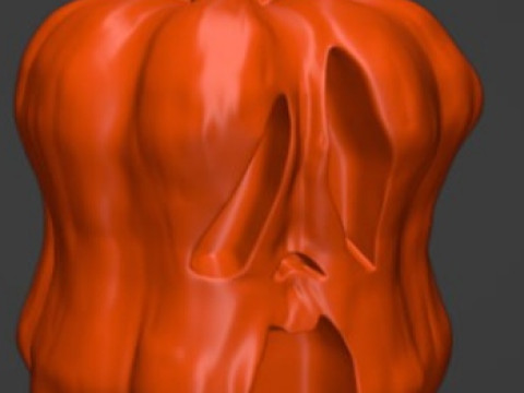 Pumpkin stl key block interior decoration 3D digital file for 3D printer Halloween pumpkin pump 3Dプリントモデル