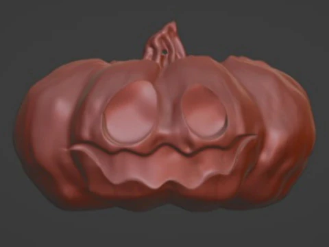 Pumpkin STL key block 3D Print Model